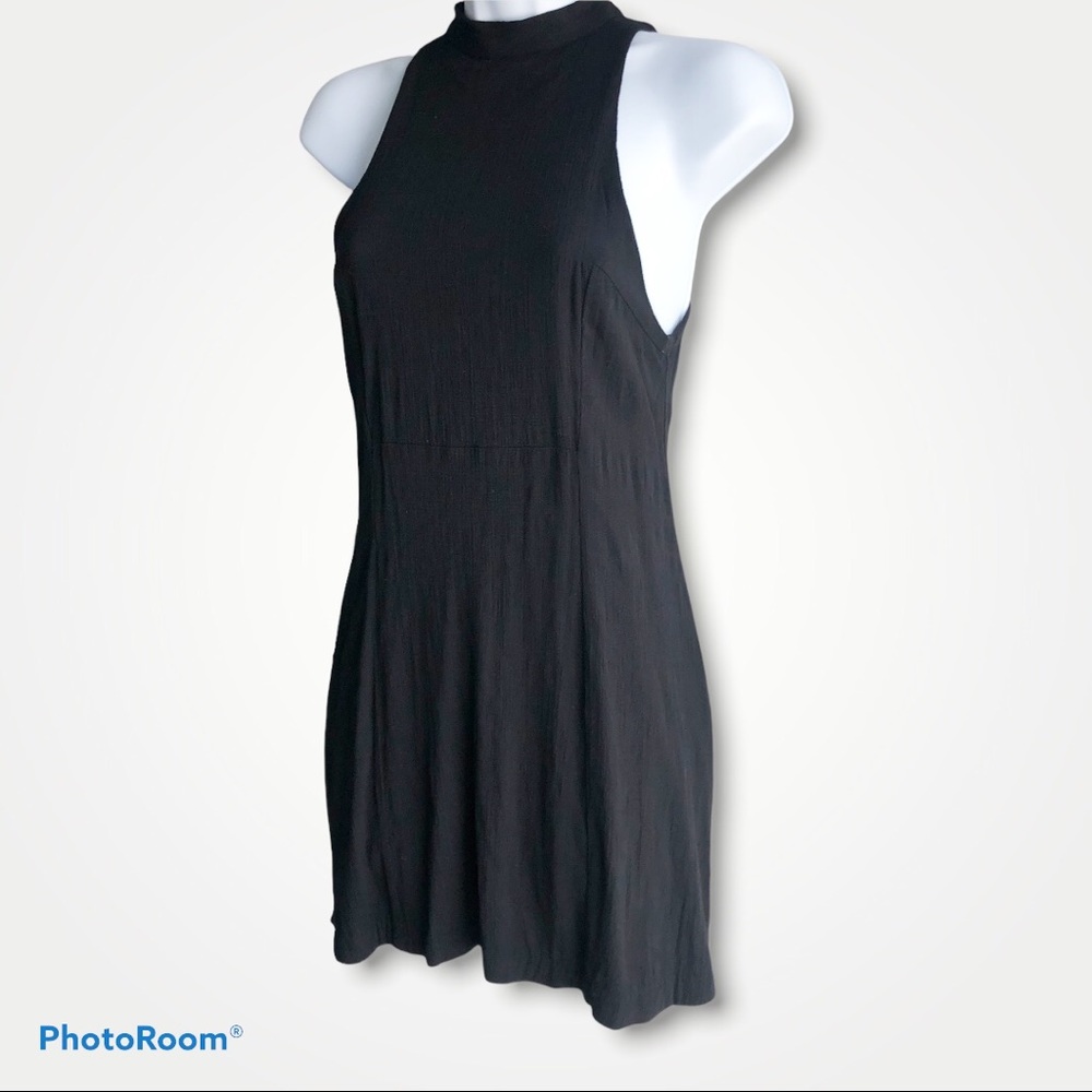 Free People Black Cocktail Dress Open Back Zip S